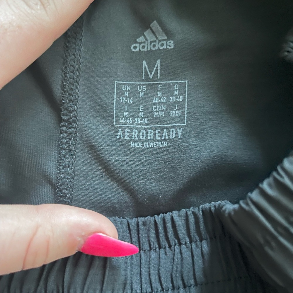 Solid Black Adidas Medium Aeroready M Shorts - image 3
